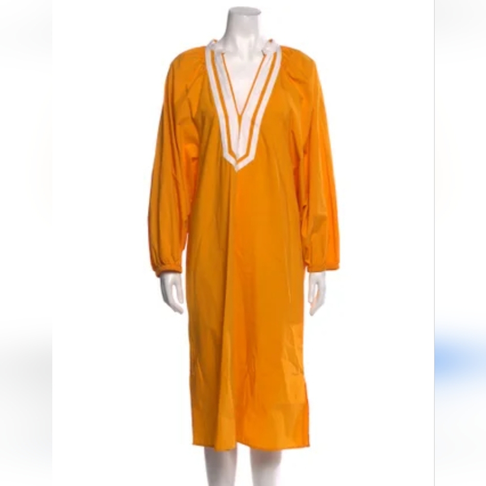 Tory Burch V-Neck Midi Length Dress Size Medium